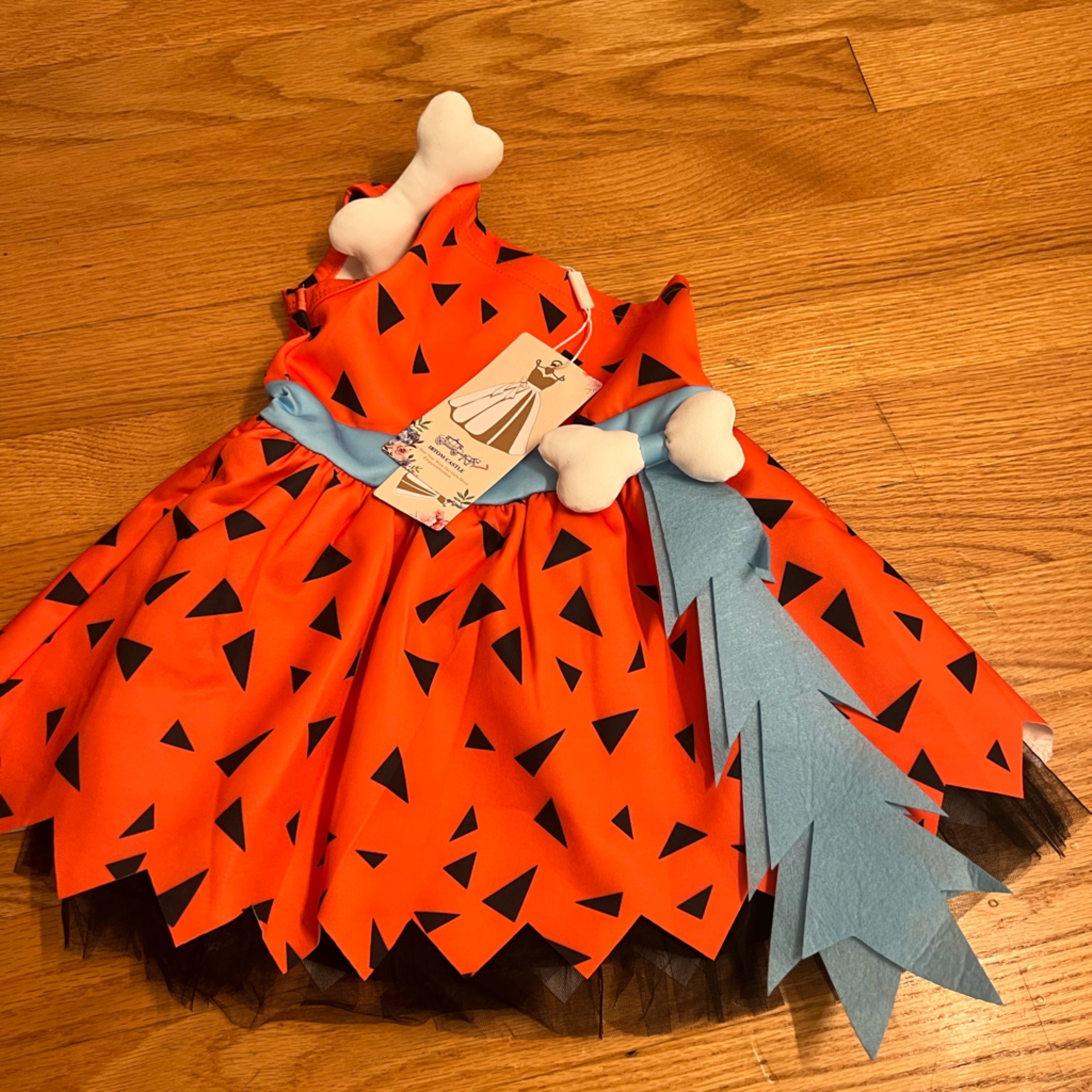 Orange And Black Kids Dinosaur Costume Bam Bam Flintstones